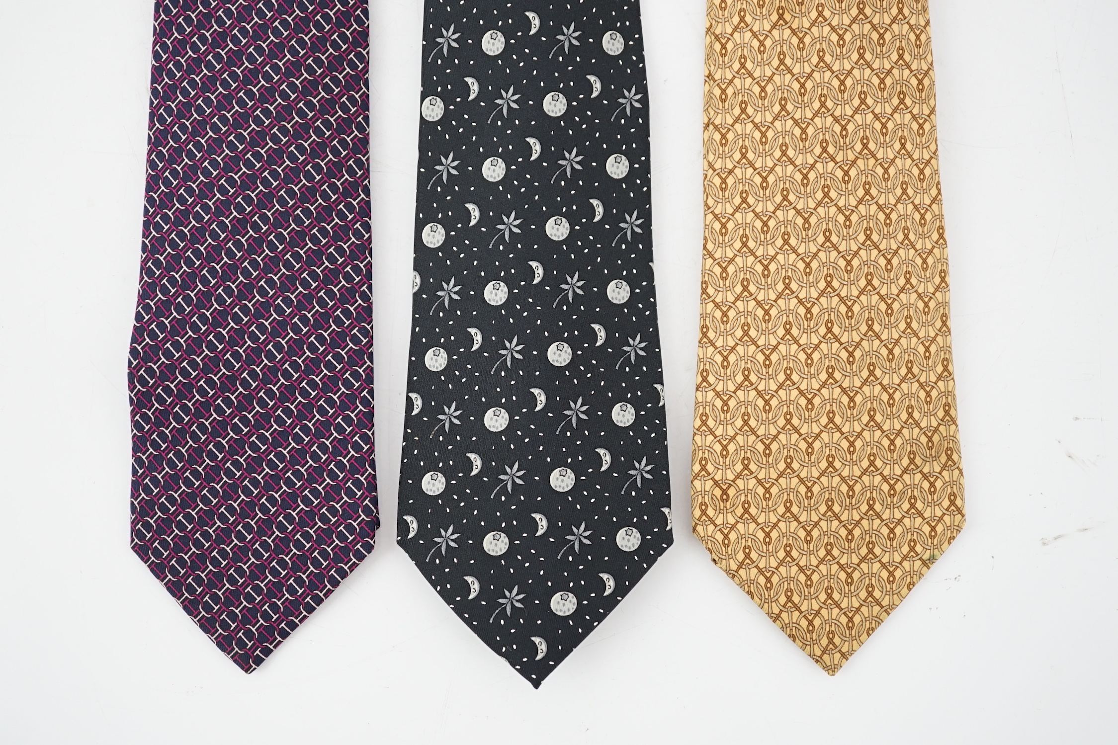 Three Hermès ties